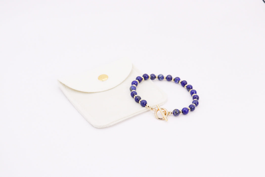 CIRCE | Bracelet in Bronzite and 18 and 24 carat gold plated-3